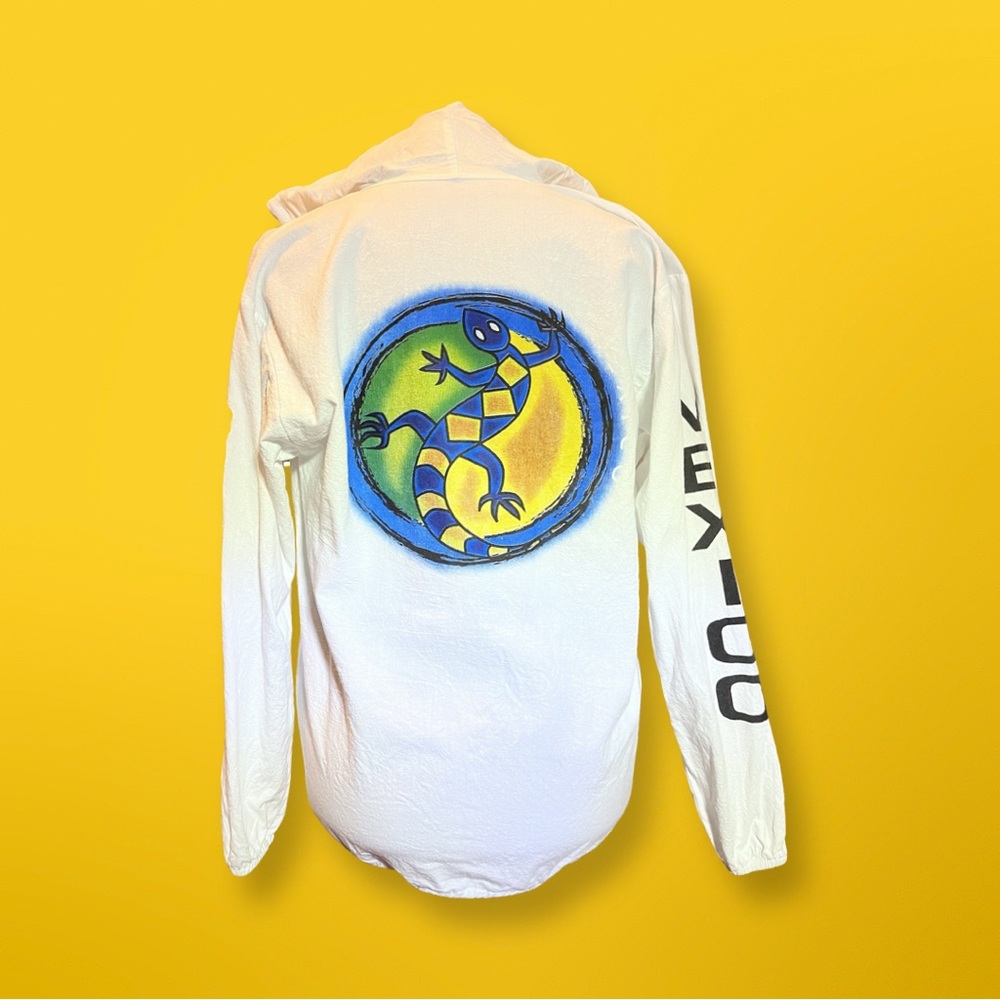 NEVER WORN, white lightweight hoodie from Costa Maya, Mexico